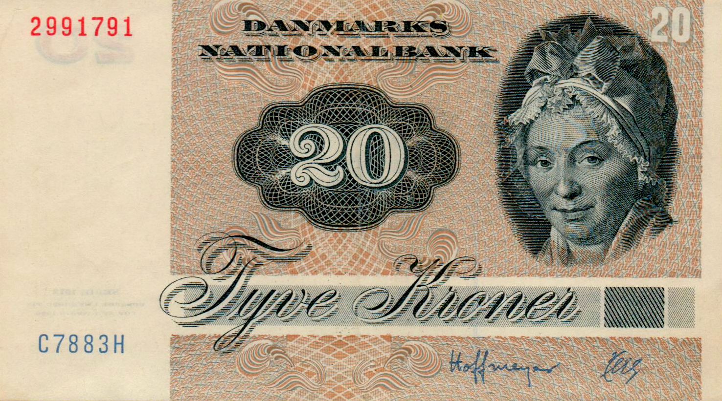 Denmark 20 1987 UNC P-49/g2